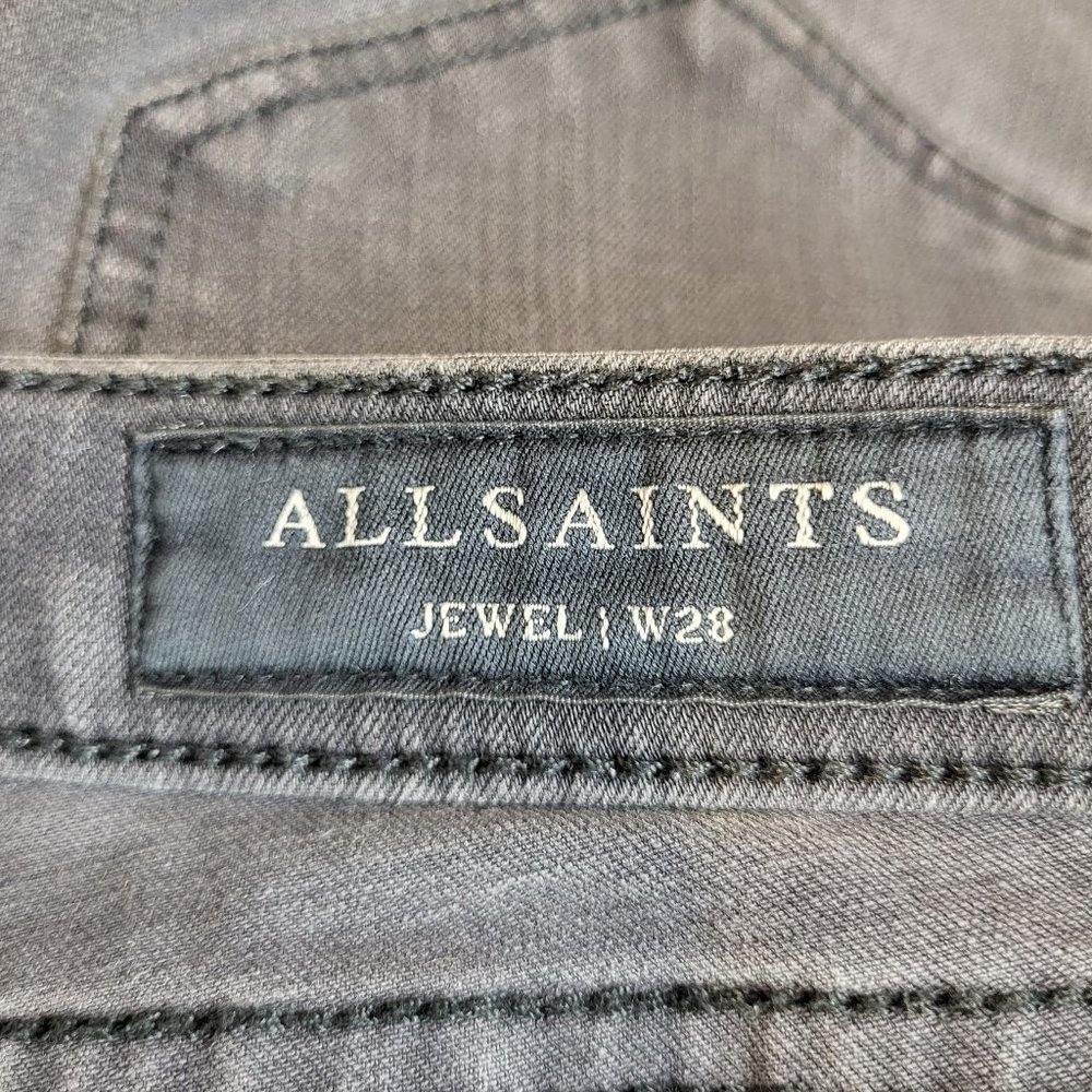 All Saints Jewel Soft Black Denim Jeans, Waist 28, GUC - Picture 6 of 8